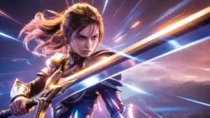 Fantasy Anime Girl With Heavy Greatsword