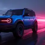 Ford Bronco Blue Retro Modern Mix