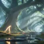 Forest Spirit Appearing Through Mist