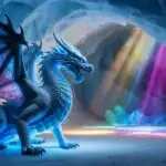 Frozen Dragon Statue in Ice Cave