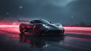Futuristic Hypercar Neon Speed