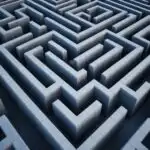 Geometric Maze Labyrinth Pattern Design