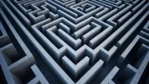 Geometric Maze Labyrinth Pattern Design