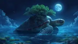 Giant Turtle Island Back Shell