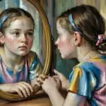 Girl Before a Mirror Reflection