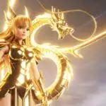 Golden Dragon Guardian Anime Girl