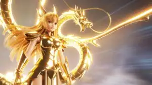 Golden Dragon Guardian Anime Girl