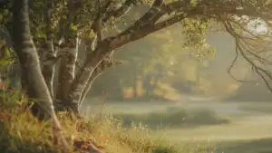 Golden Forest During Late Afternoon
