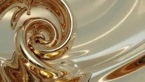 Golden Liquid Swirl Forming Spiral Center