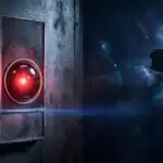 HAL 9000 Glowing in Minimalist Dark Room