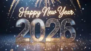 Happy New Year 2026 Glitter Sparkle