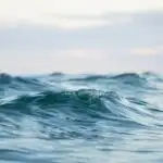 Horizon View With Rolling Ocean Waves