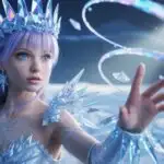 Ice Queen Girl With Crystal Crown