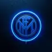 Inter Milan Neon Circle Futuristic Logo