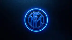 Inter Milan Neon Circle Futuristic Logo