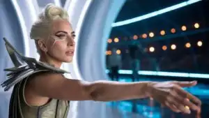 Lady Gaga Performing in a Futuristic Opera Hall
