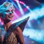 Lady Gaga Smiling on Stage
