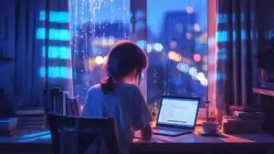Lo-Fi Anime Study Room At Night