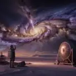 Lone Astrophotographer Capturing the Purple and Gold Galaxy