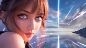 Luminous Manga Portrait: Soft Light and Gentle Colors