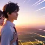 Manga Couple on Quiet Hilltop With Open Sky