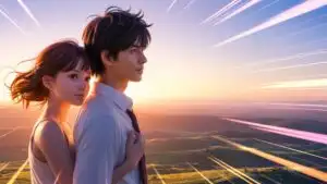 Manga Couple on Quiet Hilltop With Open Sky