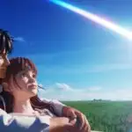 Manga Couple Resting Together Under Blue Sky