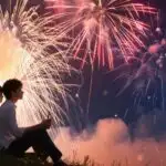 Manga Couple Watching Fireworks Together