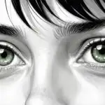 Manga Eyes Close-up Graphic