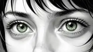 Manga Eyes Close-up Graphic