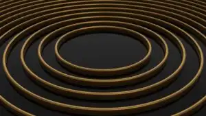 Minimalist Concentric Circles Line Art