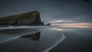 Moody Beach at Late Evening