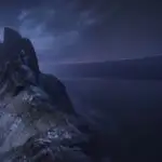 Moody Mountain Silhouette at Dawn