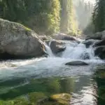 Mountain River With Strong Flow