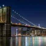 New York Brooklyn Bridge Night