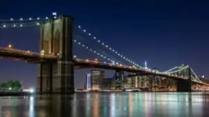 New York Brooklyn Bridge Night