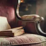Old Book Left Open on Chair