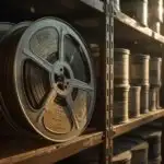 Old Film Reel Canister Cinematic Dark Storage