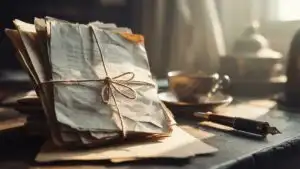 Old Letters Tied With String