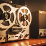 Old Tape Recorder With Spinning Reels