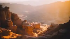 Orange Light Over Desert Canyon