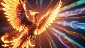 Phoenix Bird Reborn From Flames