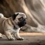 Playful Little Pug Rolling