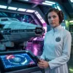 Princess Leia in Rebel Command Neon Room