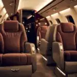 Private Jet Luxury Interior Glow