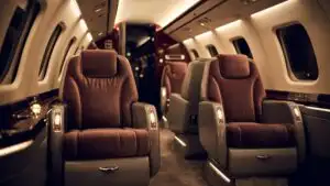 Private Jet Luxury Interior Glow