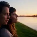 Quiet Sunset Moment by the Riverside
