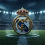 Real Madrid Neon Blue and White Logo Glow
