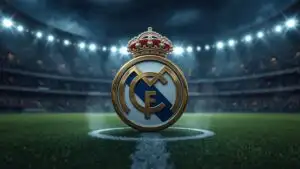 Real Madrid Neon Blue and White Logo Glow