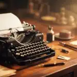 Retro Typewriter With Paper Loaded